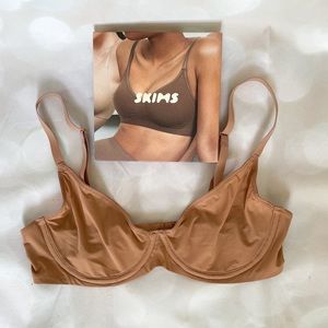 SKIMS tan underwire bra 34B